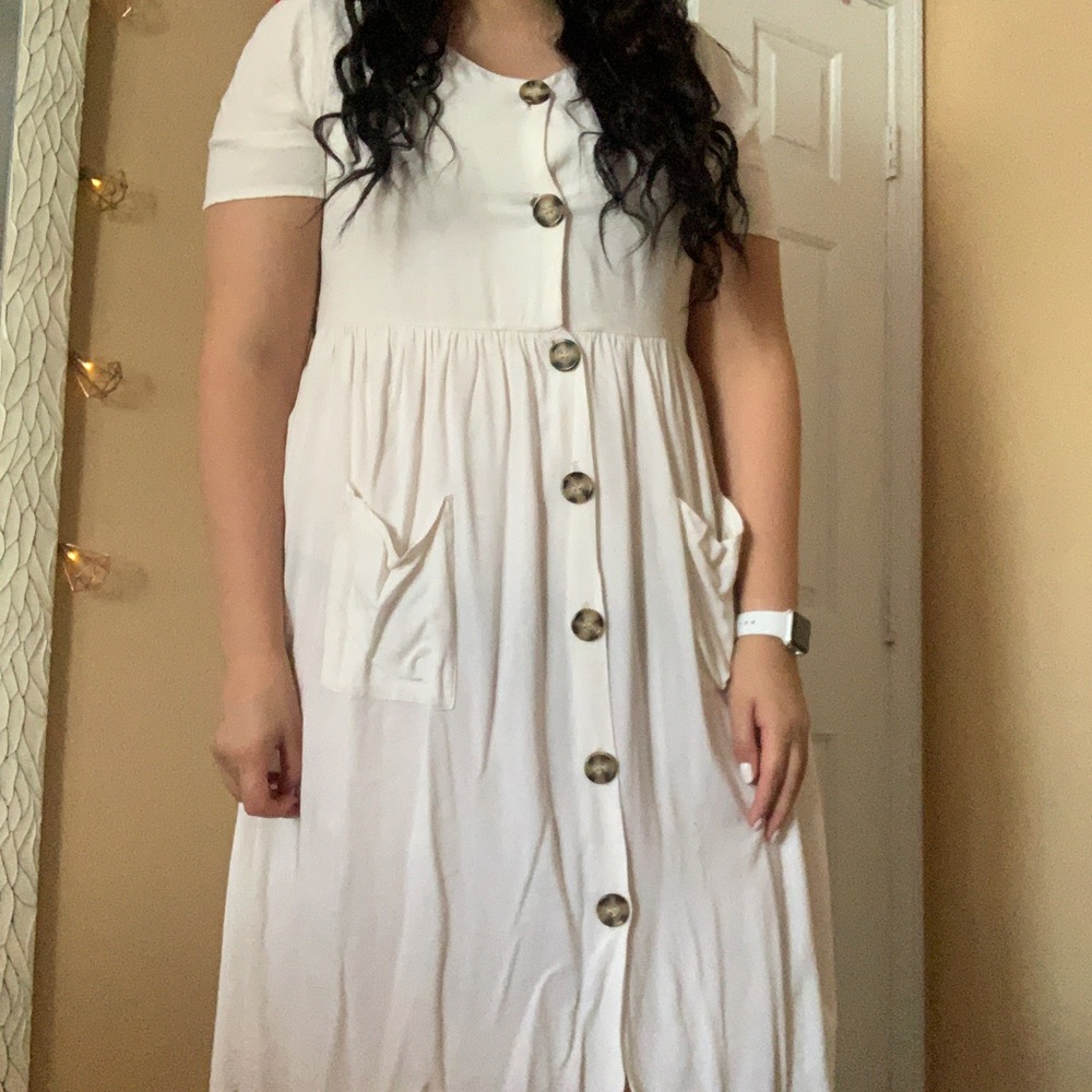 Button down casual dress